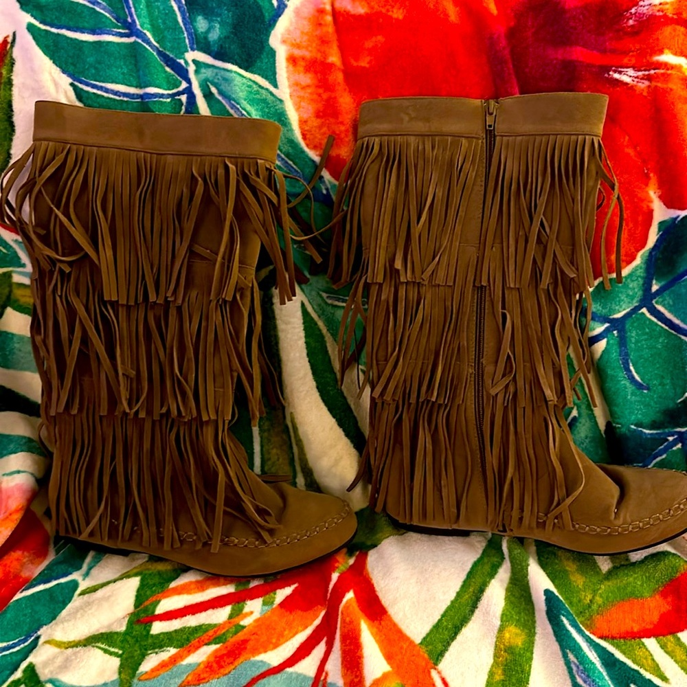 Fringe boots.